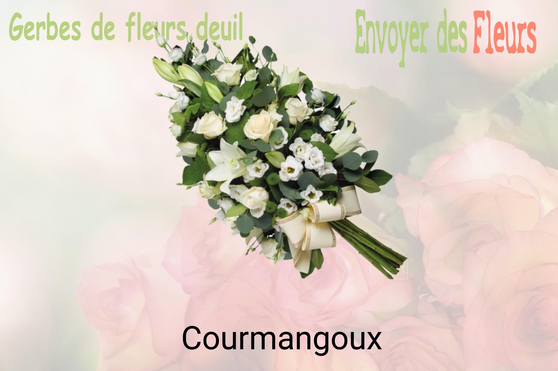 Gerbe de fleurs de deuil livrée à Courmangoux